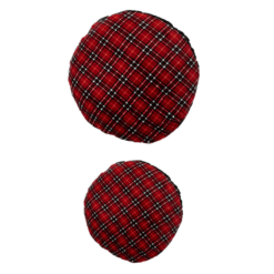 Ležaj za pse 3 crveni, s kariranim uzorkom [2]