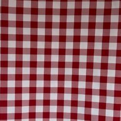 Dekor zavjesa crveno bijele kocke