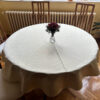 Stolnjak okrugli dezen D-4 krem - promjer 160 cm - stol